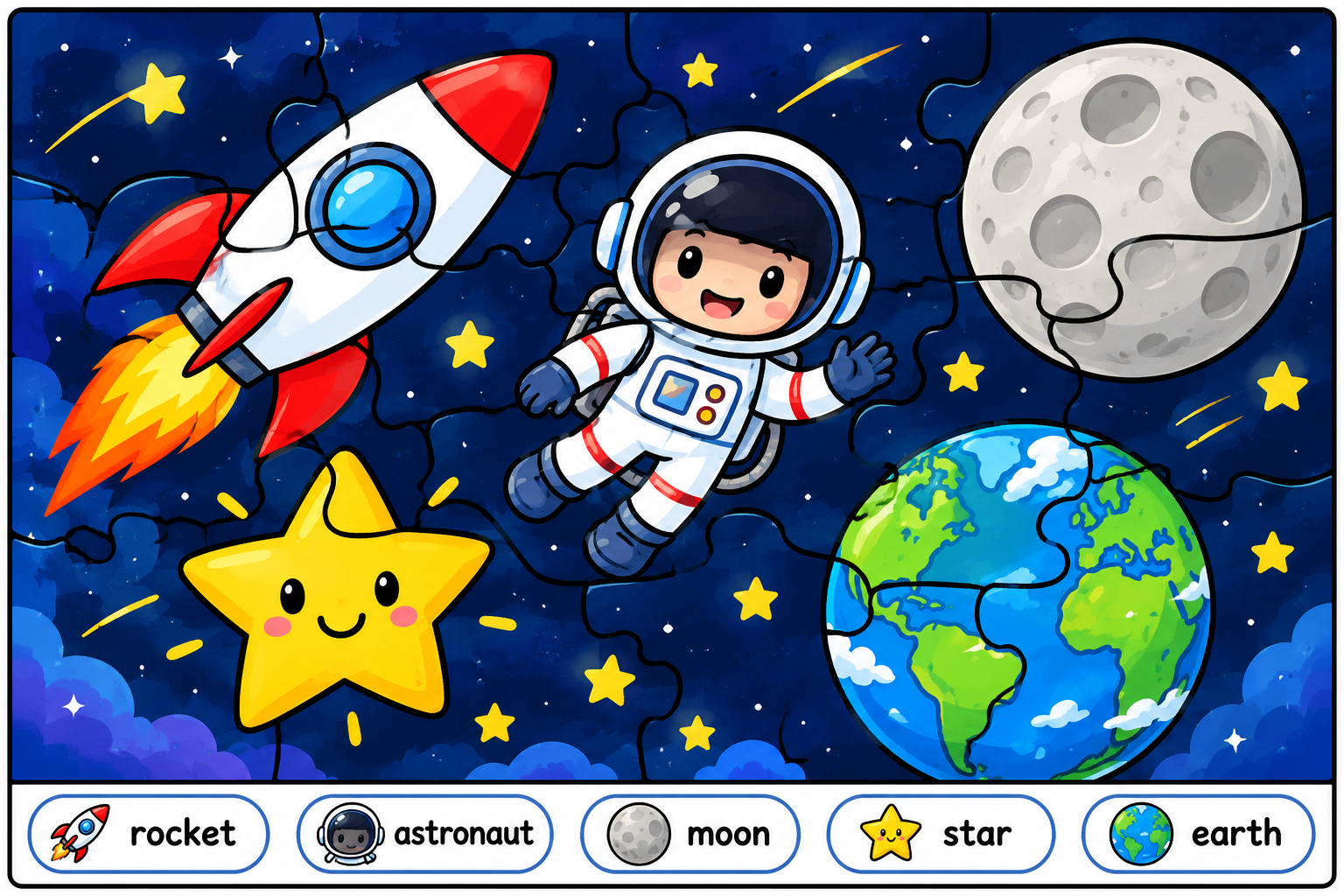 Full original space puzzle